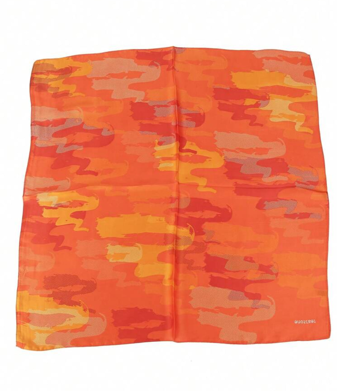 Tangerine Silk Head Scarf