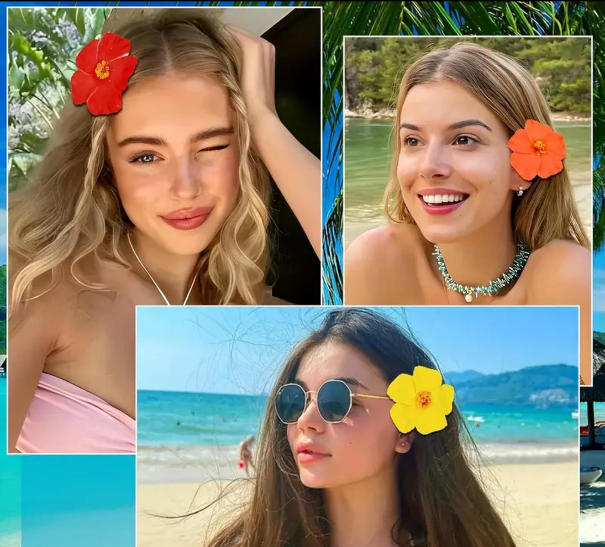 Hibiscus Charm Clip