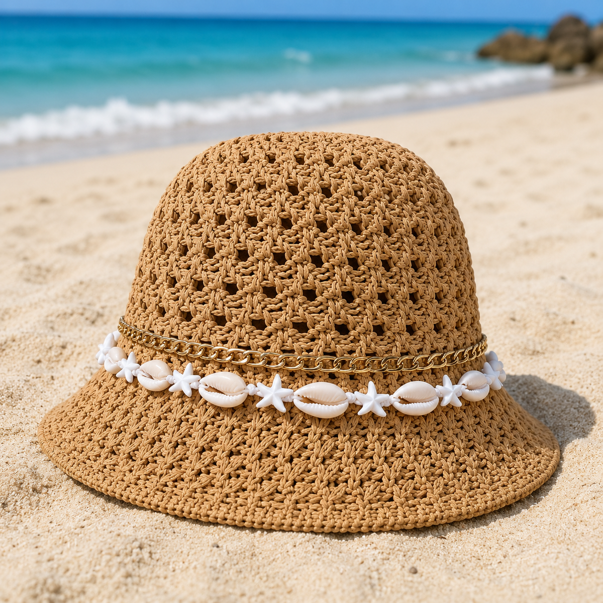 Sandy Shore Crochet Bucket Hat